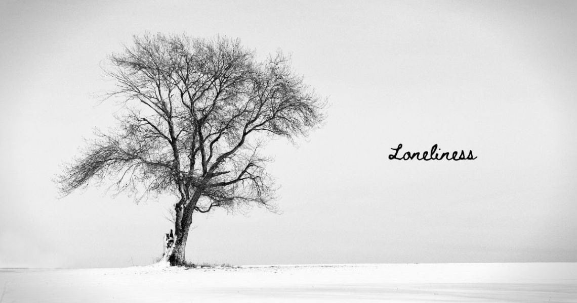 Loneliness graphic illustration