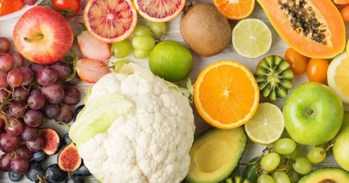 Assortment of fruit and vegetables